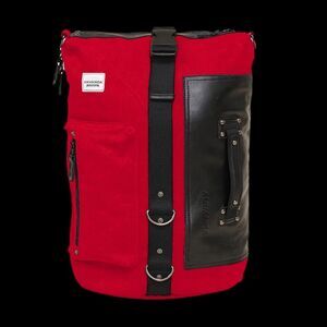 Red and Black Travel Bag with Modern Design
